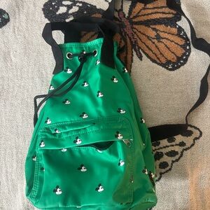 Disney x Forever 21 Green Backpack with Mickey Mouse Print